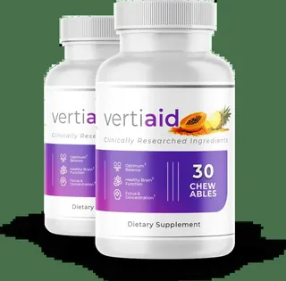 VertiAid hearing support supplement packaging